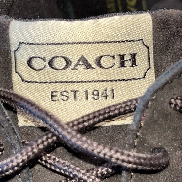 COACH JANE SIGNATURE LOGO BROWN & BEIGE SNEAKERINAS - BALLET FLAT SNEAKERS -5M - Picture 5 of 7